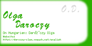 olga daroczy business card